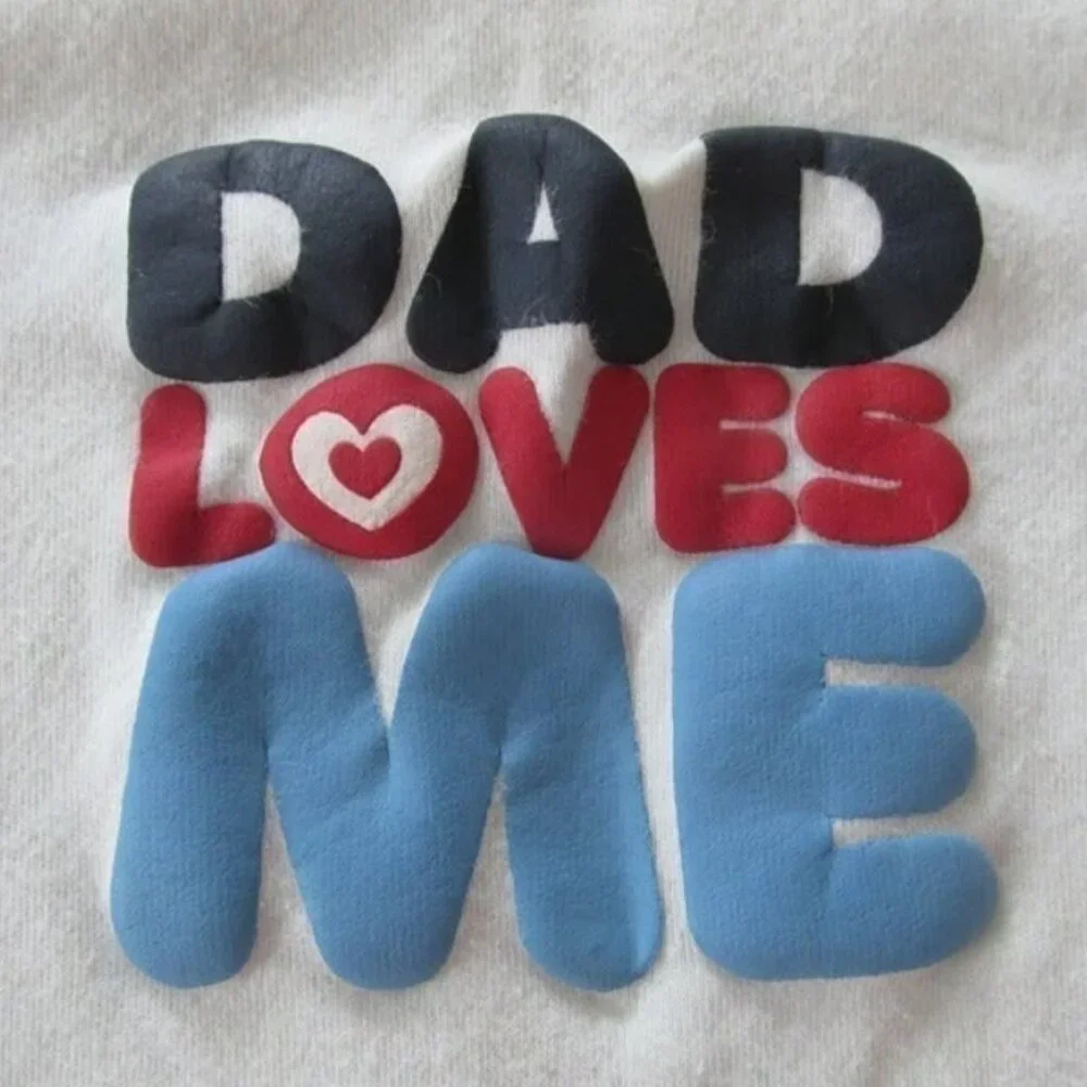 Carters Just One Year 1 Pc Bodysuit Infant Boys 6-9M White Red Dad Loves Me Snap